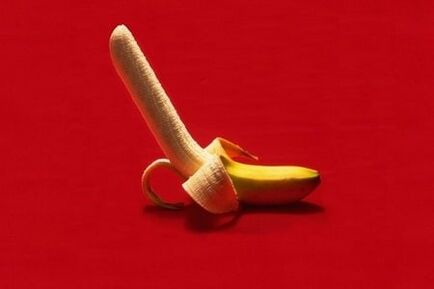 plátano simboliza o pene agrandado polo exercicio
